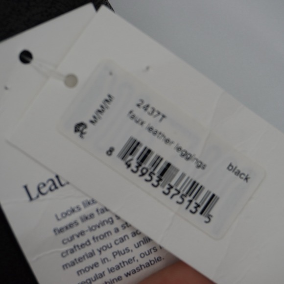 Spanx Faux Leather Leggings Womens Medium Tall Black Grunge Sexy Biker NEW - Picture 5 of 11